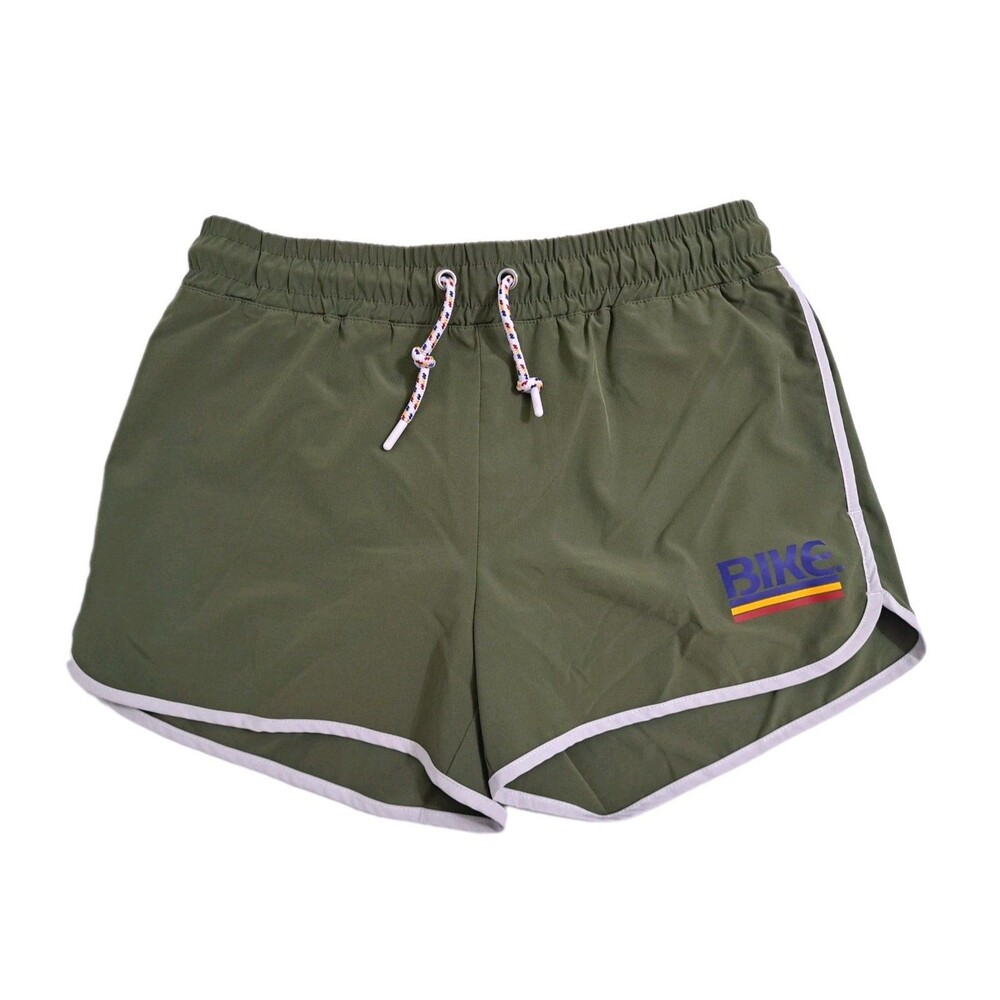 Bike Athletic Retro Track Shorts Men's Medium Green Run Gym Lined Pockets